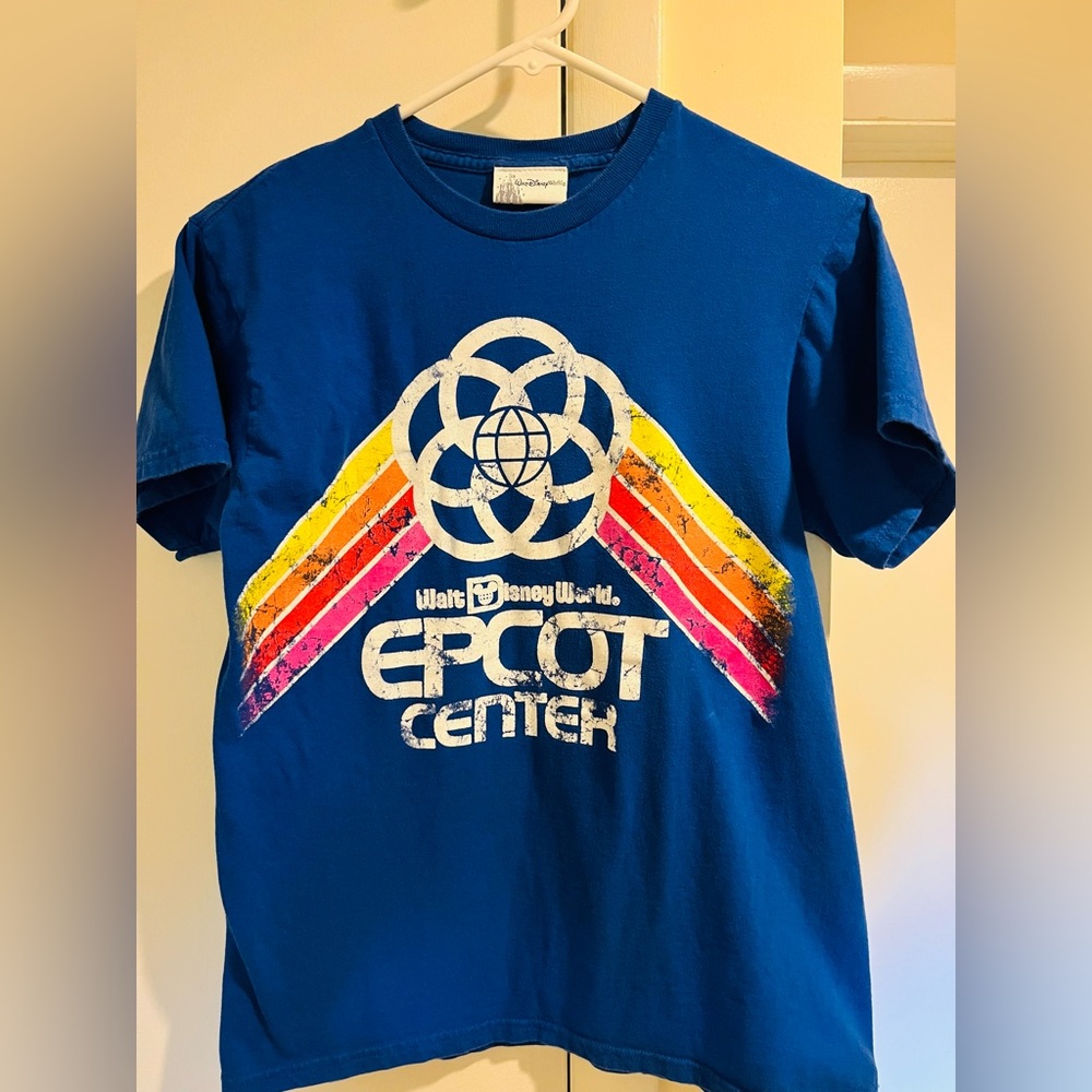Authentic Vintage 1980s Disney EPCOT Center Blue T-shirt
